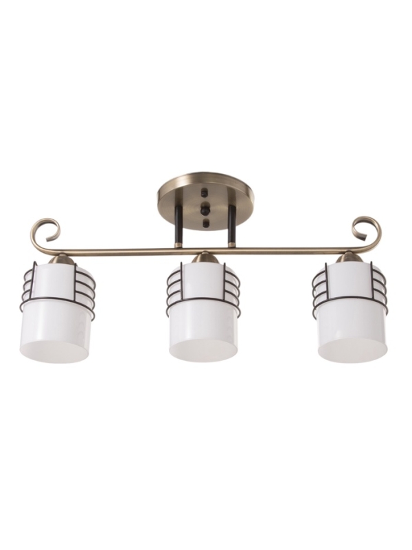 Люстра "Кипр" 3х40Вт Е27 латунь/черный 52х26х26см