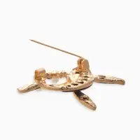 Брошь &laquo;Кит галиотис&raquo;, зелёная в золоте