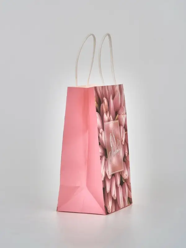 Пакет подарочный крафт &laquo;С 8 марта&raquo;, 12 &times; 21 &times; 9 см