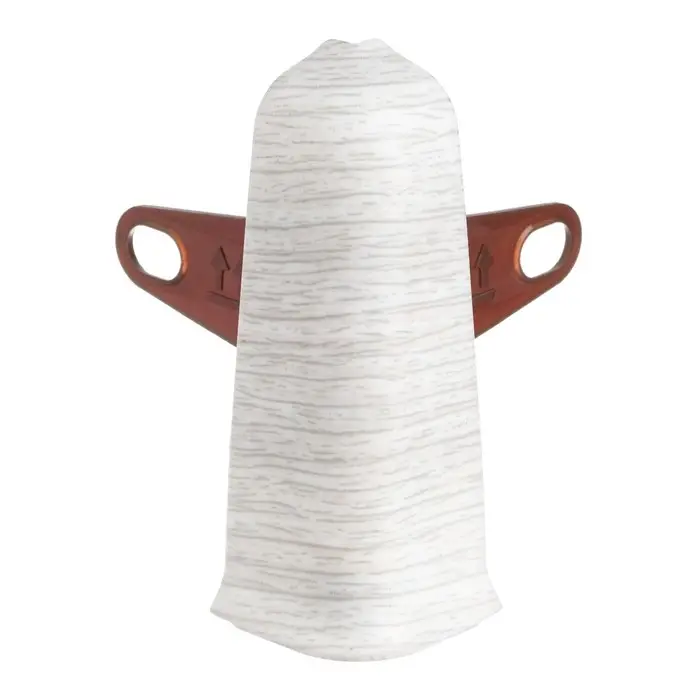 Угол наружный (внешний) для плинтуса &laquo;Деконика&raquo;, с крепежом, 70 мм, цвет 265 клен патина