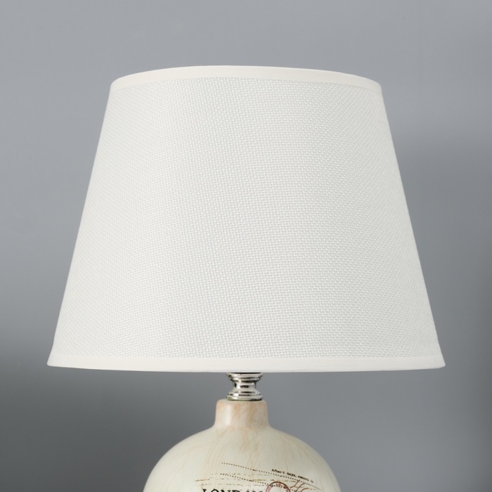 Настольная лампа с абажуром RISALUX &laquo;Аджена&raquo;, Е14, 40 Вт, 22.5&times;22.5&times;32.5 см