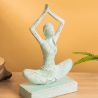 Сувенир "Медитация" дерево 22х10х35 см, цв. мятный