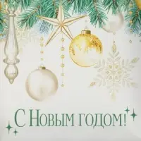 Коробка для кондитерских изделий с пластиковой крышкой &laquo;С Новым годом!&raquo;, 13 х 13 х 3 см
