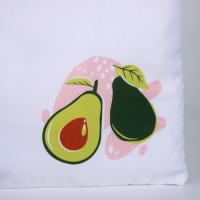 Сумка-шопер &laquo;Авокадо&raquo; без молнии, белая