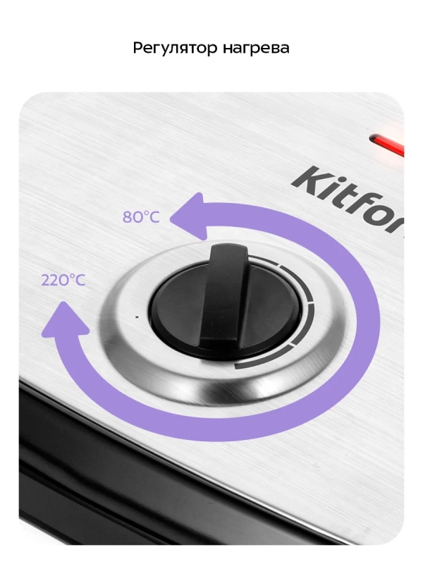 Электрогриль КТ-3613 двусторонний гриль электрический 2200Вт