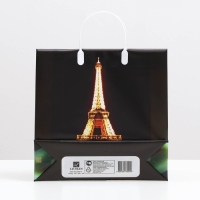 Пакет "Ночь в Париже", мягкий пластик, 30 x 30 см, 100 мкм