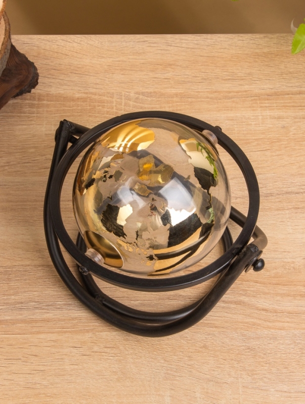 Глобус сувенирный &laquo;Айрон&raquo;, 15.5&times;18&times;20 см, стекло, металл