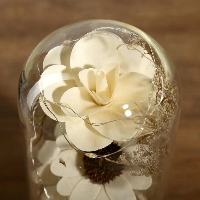 Ночник "Колба с букетом" LED 3ААА 22,5х9,5х11 см RISALUX