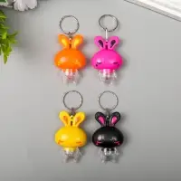 Фонарик свет на кольце "Зайка" мигает МИКС 5,5х3,5х2 см