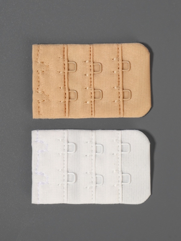 Застёжка-удлин для бюст 3ряда 2крючка (наб 3шт цена за наб) нейлон 3цвета TR