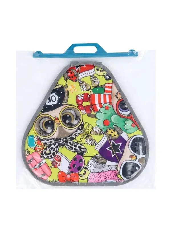 Ледянка мягкая треугольная Sova, лимонный, рисунок МИКС