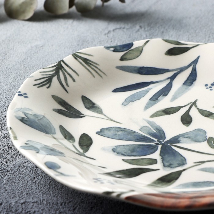 Тарелка керамическая &laquo;Фьюжен&raquo;, 21.5 см, цвет белый