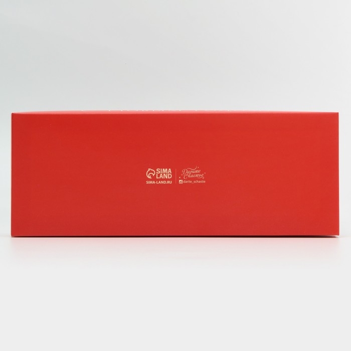 Коробка для десерта &laquo;Новогодний красный&raquo;, 26, 2 х 8 х 9,7 см, Новый год