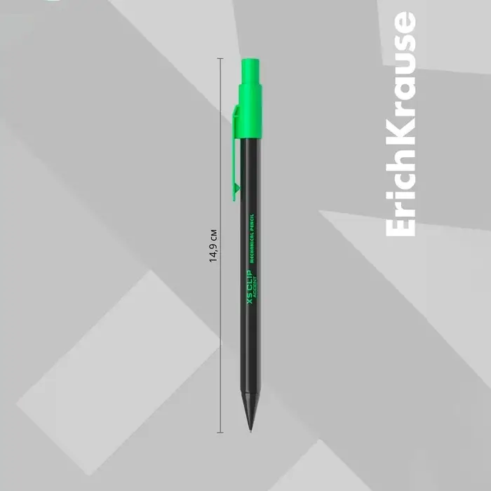 Карандаш механический с ластиком ErichKrause &laquo;XS Clip Accent&raquo;, 0.7 мм, НВ, в коробке, МИКС