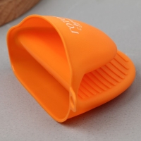 Прихватка для горячего &laquo;Готовь с душой&raquo;, силикон, 11 х 8.3 см, цвет оранжевый