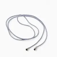 Шнурок гайтан 60 см d=2 мм, цвет серебряный, винтовой замок серебро