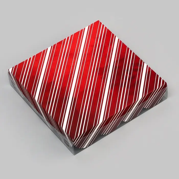 Коробка для печенья, &laquo;Новогодние трости!&raquo;, 15&times;15&times;3 см, Новый год