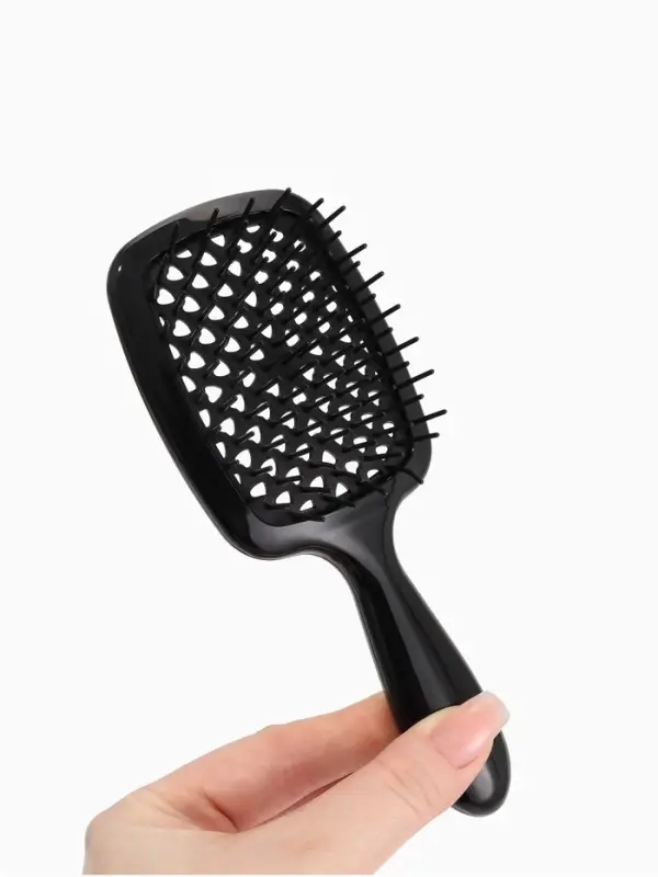 Расчёска массажная прям-к 7,5*17&plusmn;1см черн пак QF