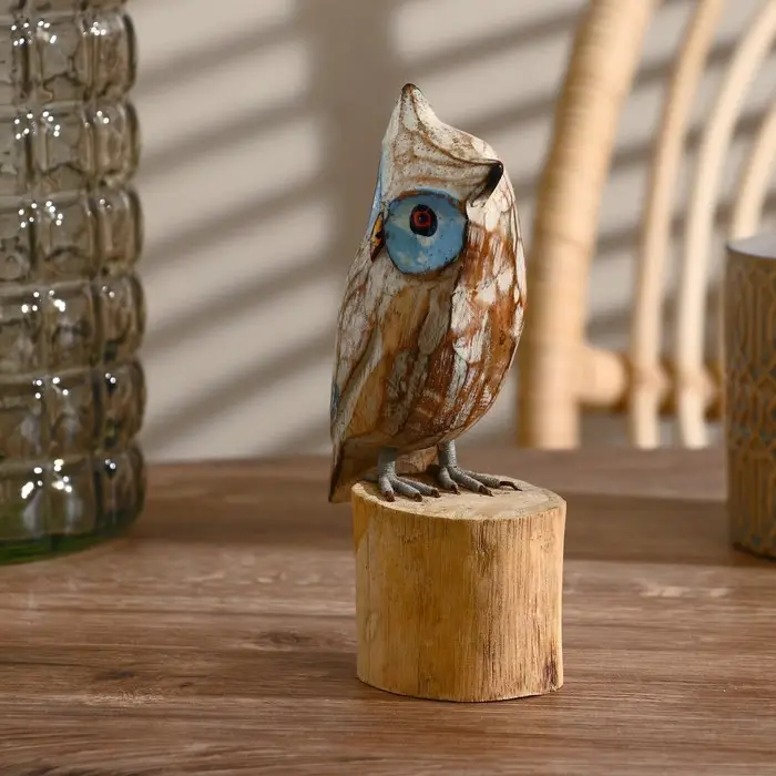 Cувенир &laquo;Сова на пеньке&raquo;, 18 см, дерево
