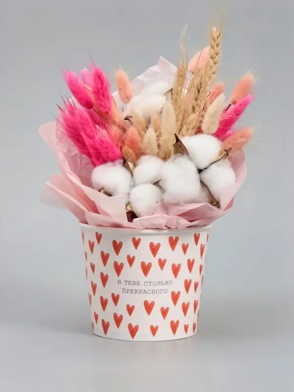 Стакан для цветов &laquo;Сердца&raquo;, 16,5 х 8 см