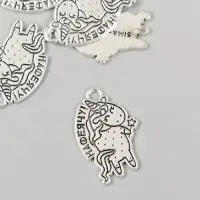 Металлический элемент, декоративная подвеска &laquo;Арт Узор. Единорожка: Нафеячу!&raquo;, 1.7&times;2.4 см