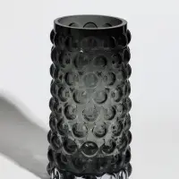 Ваза стекло настольная "Валери" шарики, 23х11 см, серый