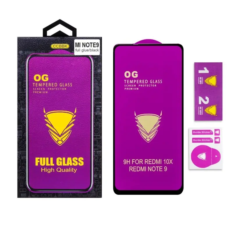 Защитное стекло Xiaomi Note 9 OG 3D черное
