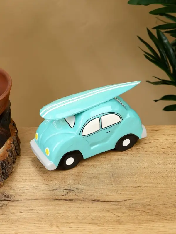 Сувенир &laquo;Машинка с серфом&raquo;, 17&times;6&times;9 см, дерево, бирюзовый