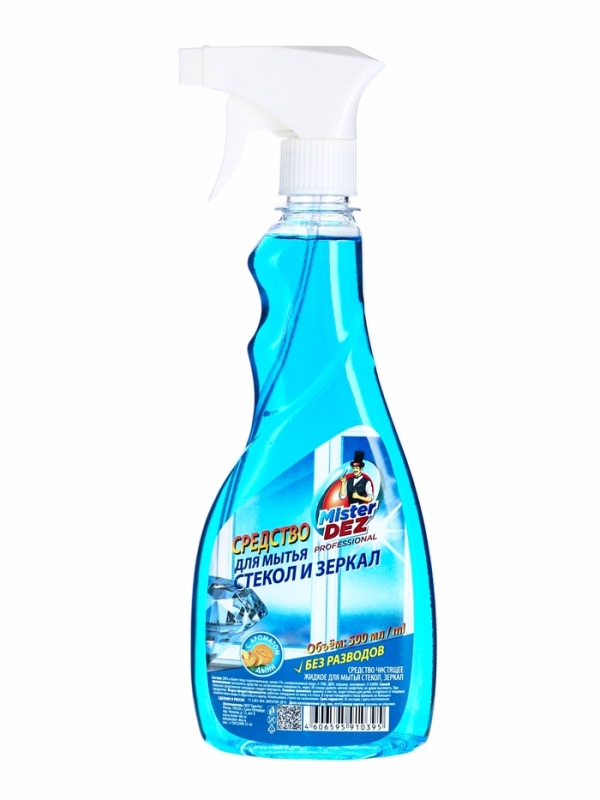 Mister Dez PROFESSIONAL Средство для мытья стекол и зеркал с ароматом дыни, на спиртовой основе без