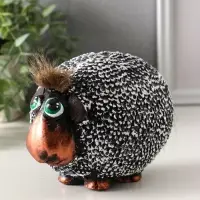 Копилка "Овечка" 12,5х17,5х12,5 см, белая