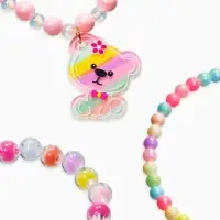 Браслет детский &laquo;Выбражулька&raquo;, 3 шт. набор, мишка, бусины, цветной