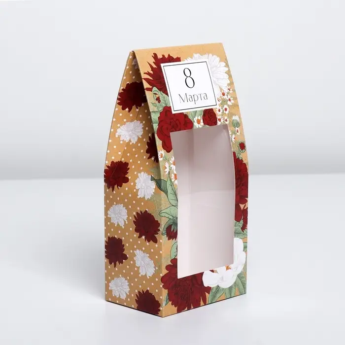 Коробка кондитерская, упаковка, &laquo;8 Марта&raquo;, 9 х 19 х 6 см