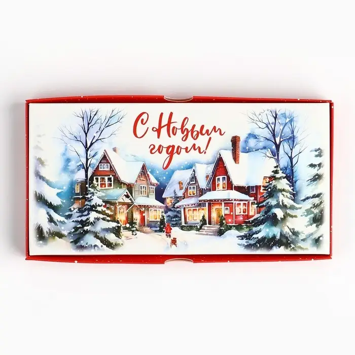 Коробка для шоколада &laquo;Яркие огни&raquo;, с окном, 16.4 х 8.4 х 1.7 см