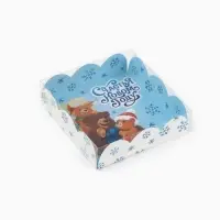 Коробка для кондитерских изделий с пластиковой крышкой &laquo;Сказочного Нового года&raquo;, 10.5 х 10.5 х 3