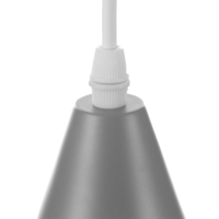 Светильник BayerLux Подвес "Конус" 1x40Вт E27 серый 12х12х16-96 см