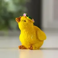 Сувенир полистоун "Цыплёнок в веночке/с гнездом" МИКС 4х3х4 см