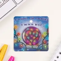 Значок закатной d=35 мм "Гирлянда" 6,5х6,5 см