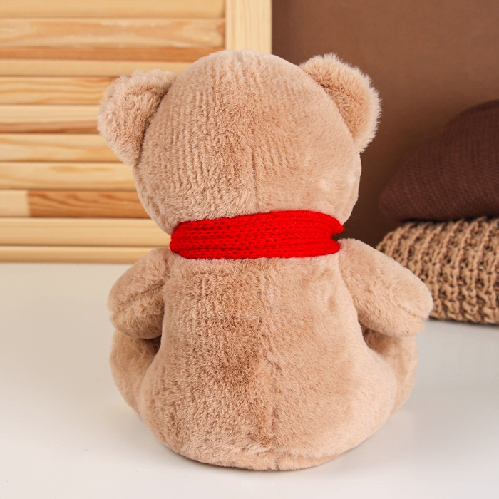 Мягкая игрушка &laquo;Мишка в шарфе&raquo;, 24 см, цвет коричневый