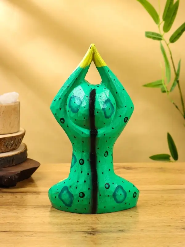 Сувенир интерьерный &laquo;Лягушка-йог&raquo;, 15&times;8&times;25 см, дерево