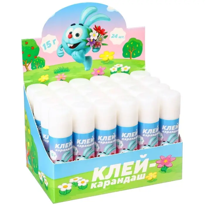 Клей-карандаш PVP 15 г, &laquo;Смешарики&raquo;