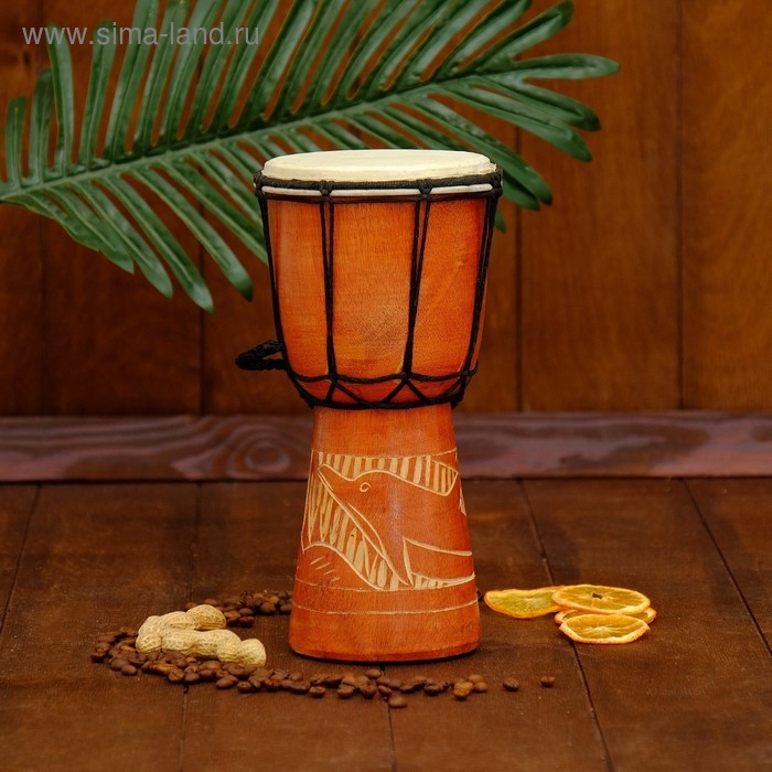 Сувенирный музыкальный инструмент барабан джембе &laquo;Светлый&raquo;, 25&times;13&times;13 см, МИКС
