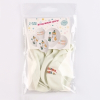 Воздушный шар латексный 12" &laquo;Праздничный котик&raquo;, 5 шт.