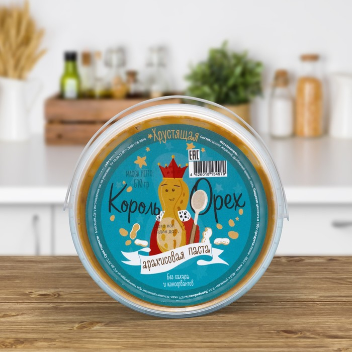 Арахисовая паста &laquo;Король Орех&raquo; хрустящая, 510 г