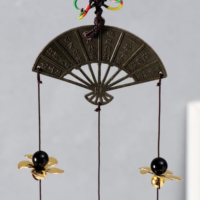 Музыка ветра металл "Веер" 3 колокольчика 27,5 см