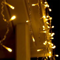 Гирлянда &laquo;Бахрома&raquo; 3 &times; 0.9 м, IP44, УМС, прозрачная нить, 232 LED, свечение тёплое белое, 220 В