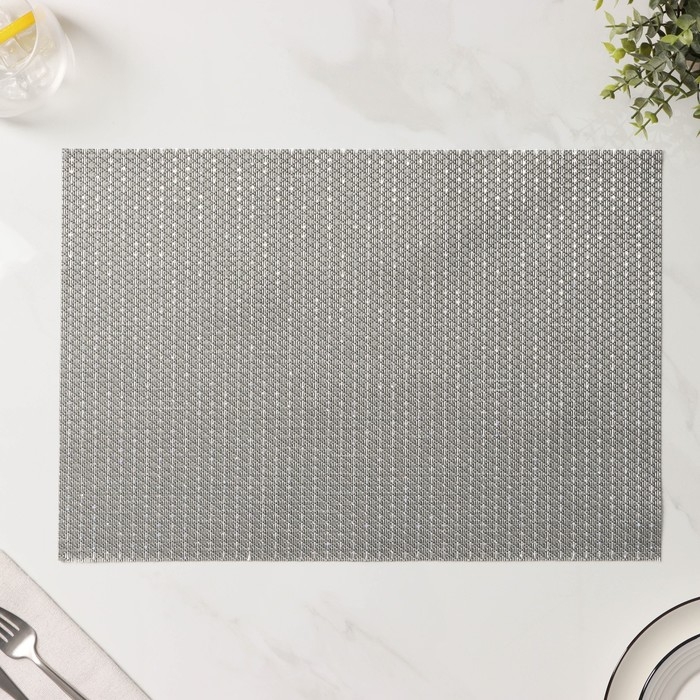 Салфетки сервировочные на стол Доляна Star, 4 шт, 45&times;30 см, цвет серый