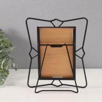 Фоторамка металл на 1 фото 10х15 см "Необычная геометрия" черный 16,7х20,5 см