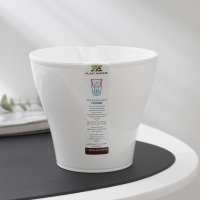 Кашпо для цветов со вставкой &laquo;Афина&raquo;, 1 л, цвет белый