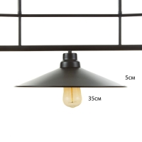 Люстра "Джозеф" 3x40W E27 черный 36x118x21,5 см BayerLux