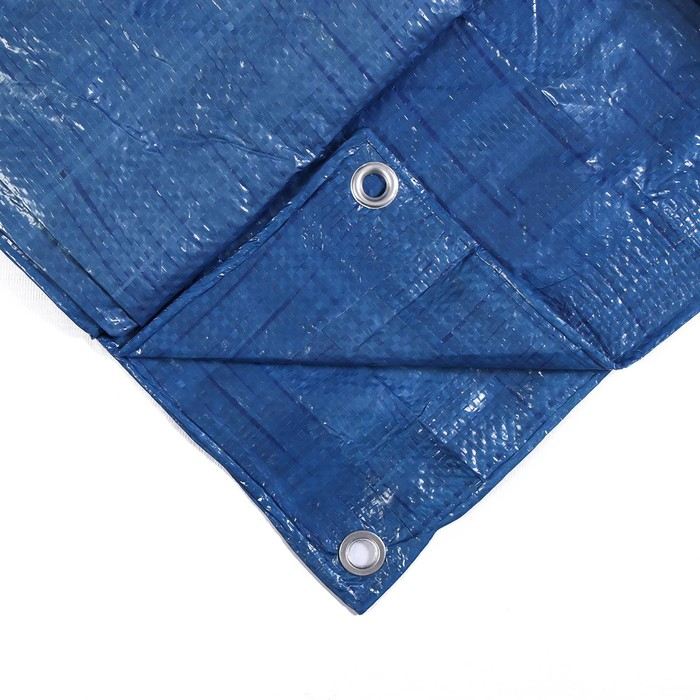 Тент защитный, 5 &times; 4 м, плотность 60 г/м&sup2;, УФ, люверсы шаг 1 м, голубой